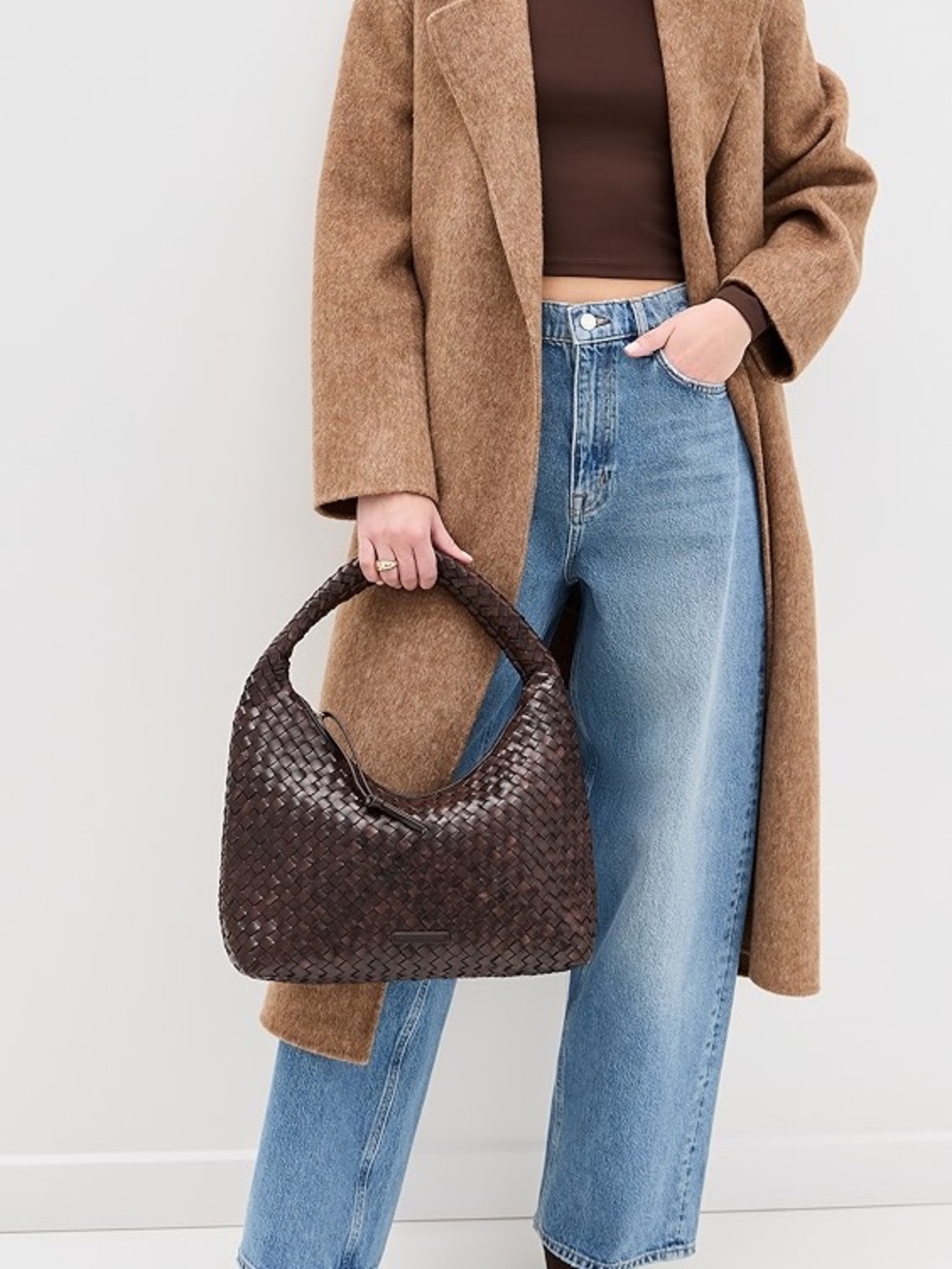 Willow hobo bag- Loeffler Randall: Woven Hobo Bag - Dark Brown Leather - Picture 2 of 6